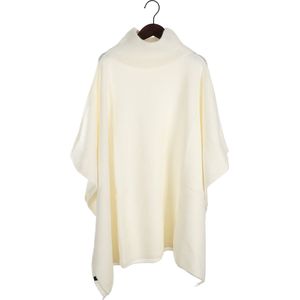 Knitwear Luxe Poncho met Col - Gebreide Poncho - Roomwit