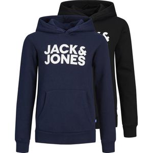 JACK&JONES JUNIOR JJECORP LOGO SWEAT HOOD 2PK MP NOOS JNR Jongens Trui - Maat 140