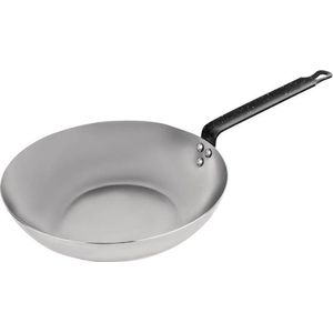 Vogue Wokpan - Plaatstaal - 28cm - Carbonstalen wokpan