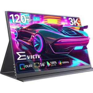 Draagbare OLED Monitor 3K 120Hz - 16 Inch met VESA & Beschermhoes