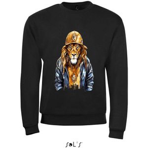 Sweatshirt 2-158an06 Leeuw met gouden ketting