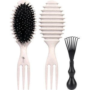 Guardian Beauty Haarborstel - Kruldefiniërende Borstel - Met Haarborstelreiniger - Wit