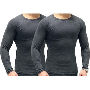 Thermisch onderhemd - thermoshirt - lange mouwen - Zwart / Grijs tinten - MAAT M - Wintersport - heat booster - Thermo - HQ