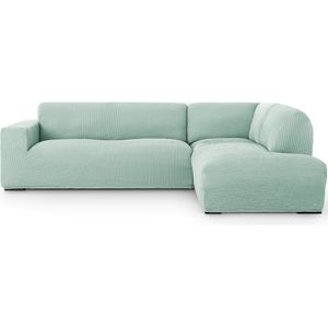 Bankhoes Milos Hoek Chaise Longue Rechts Mint - Elastisch & Antistatisch - Bankhoezen voor hoekbank