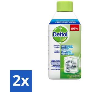 Dettol - Wasmachine Reiniger - Eenmalig Gebruik - 250 ml - Voordeelverpakking - 2 stuks