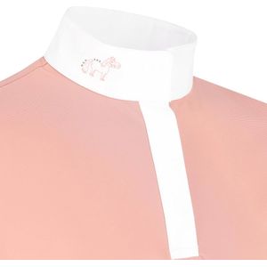Kentucky Horsewear - Wedstrijdshirt Sammy – Meisjes – Lange Mouw – Oud Roze – Maat 120 – Ademend & Elastisch