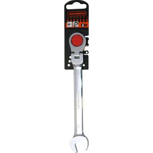 SKANDIA Steekringratelsleutel - 15 mm - Flexibel Kniegewricht - Ratelfunctie