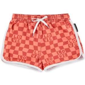 Beach & Bandits - Broekje - Trunk - Checkered Love - Oranje/Rood - Unisex - Maat Youth