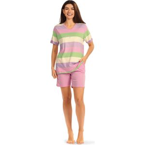 Comtessa shortama vrolijke strepen - Roze - Maat - 42