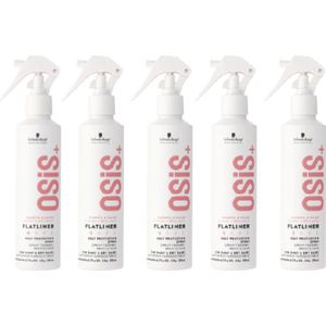 Schwarzkopf Professional OSiS+ Flatliner Shine Hittebescherming - voordeelverpakking - 5 x 200ml