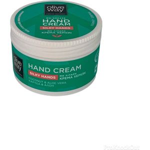 Oliveway Verzachtende Handcrème, voor zijdezachte handen met kokosolie en aloe vera. Verzorgt en versterkt zowel de kwetsbare huid van de handen als nagels - 100ml