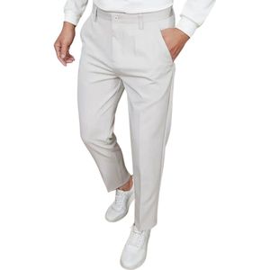 Livano Pantalon Heren - Chino - Golfbroek - Nette Broek - Elastische Tailleband - Volwassenen - Lichtgrijs - 54