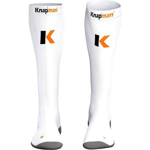 Knapman Ultra Strong Compressiekousen | Herstel- en Reiskousen | Wit | Maat S
