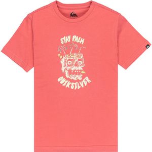 Quiksilver - Ev Stay Palm - T-shirt - Rood - Korte Mouwen