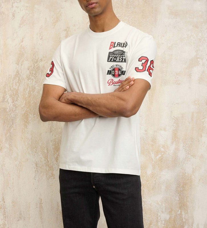 Blauer - Rider Judson - T-shirt - Marineblauw - Katoen - Korte Mouwen