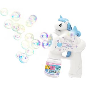 AnyPrice® My Horse Wit - Bellenblaas Pistool - Electrisch / Automatisch Bubbel Machine voor Kinderen - My Horse Bubble Gun - Kleurvolle bubbels - Licht effect - Met extra navulling