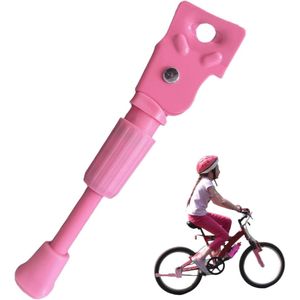 Fietsstandaard Kinderfiets - 20 Inch - Zijstandaard Fiets - Fietsstandaard Enkel - Fietsaccessoires Voor Kinderen - Fietsstandaard - Antislip - Makkelijk Te Installeren - Roze