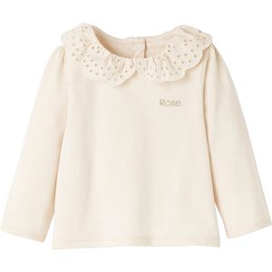 Vertbaudet Baby T-shirt met geborduurde kraag en lange mouwen