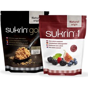 Sukrin - Combideal Sukrin:1 en Sukrin Gold - Geschikt voor diabetici - Healthy lifestyle - Geschikt voor koolhydraatarm dieet