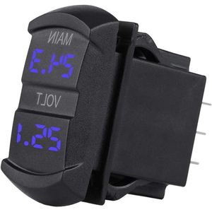 Overstroombeveiliging Universele spanningsmeter DC 10V-60V Blauwe LED - Digitaal voor pick-up RV ATV-batterij .