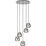 EGLO Albarino Hanglamp - 5 lichts - Ø55,5 cm - E27 - glas