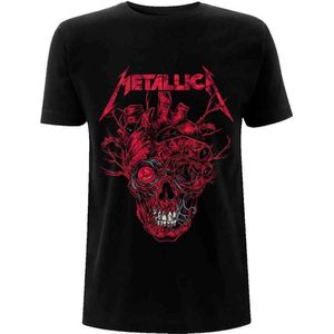 Metallica - Heart Skull Heren T-shirt - S - Zwart