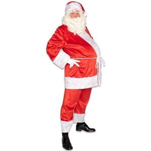 Witbaard Kostuum Kerstman Heren Katoen/fluweel Rood/wit Maat Xl