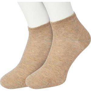 Bonnie Doon Tencel Sneakersokken Heren Licht Bruin maat 39/42 - 2 paar - Licht, Ademend, Soepel - Zeer Comfortabel en Zacht - Zakken niet af - Korte sokken - Business Line - Antibacteriëel - Milieubewust - Zand - Beige - Dark Sand - OL2020022.207