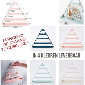 Allernieuwste.nl® Oorbellenrek Sieradenrek Hangend en Staand Oorbellen Display Sieraden Organizer - Kunststof - Kleur DONKERBLAUW