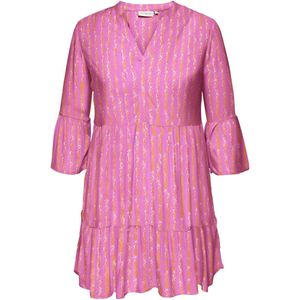 ONLY CARMAKOMA CARMARRAKESH LIFE 3/4 TUNIC DRESS AOP Dames Jurk - Maat 44