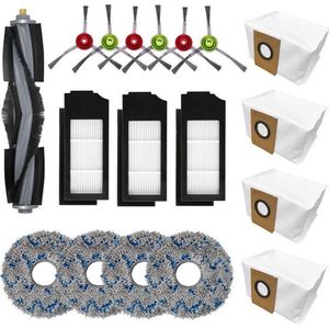 Chuancheng Chuancheng Vervangende accessoires Kit voor Ecovacs Deebot X1 Turbo/Omni Robot Stofzuiger Onderdelen 1 Hoofdborstel 6 Zijborstel 3 Hepa Filter 4 Mop Doek 4 Stofzak