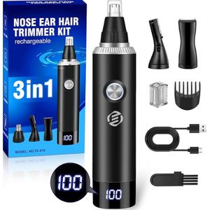 Equivera Neustrimmer - Neushaartrimmer - Oortrimmer - Elektrisch en Oplaadbaar - Afspoelbaar