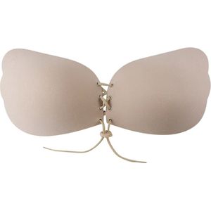 Zelfklevende push-up bh, onzichtbare steun - Beige, cup B