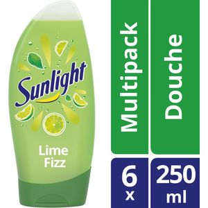 Sunlight Zeep Douchegel - Lime Fizz - Voordeelverpakking 6 x 250 ml