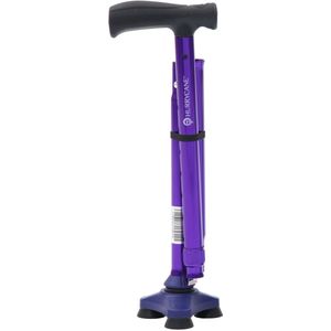 Hurrycane - Opvouwbare Wandelstok - Paars - Met Brede Voet