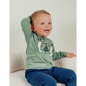 T-shirt - Groen - Lange Mouwen - Tijgerprint
