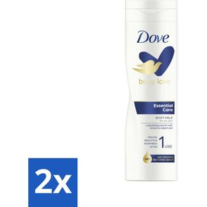 Dove - Body Love Bodycrème - Essential Care - Verzachtend en hydraterend - 250 ml - Voordeelverpakking - 2 stuks