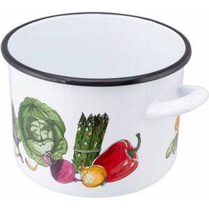 Silesia Emaille Pan 'Groenten' 16 cm - Inductie & Vaatwasserbestendig