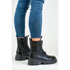 Zwarte Stoere Veter Boots