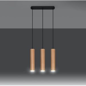 Hanglamp Lino 3-Lichts Hout Naturel - Giga Meubel