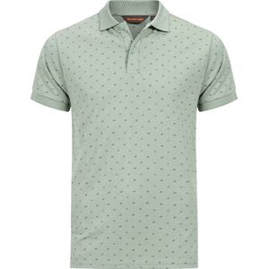 Life Line heren poloshirt - polo heren - Kraby - licht groen print - KM