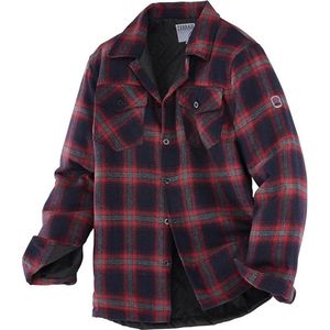 Terrax Thermo Plaid Donkerblauw/Rood Overhemd Heren