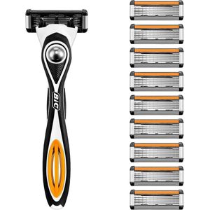 Scheerapparaat voor heren met verwisselbare mes strips, precisietrimmer en aloë vera