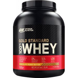 Optimum Nutrition Gold Standard 100% Whey Protein - Chocolate Peanut Butter - Proteine Poeder - Eiwitshake - 71 doseringen (2270 gram)