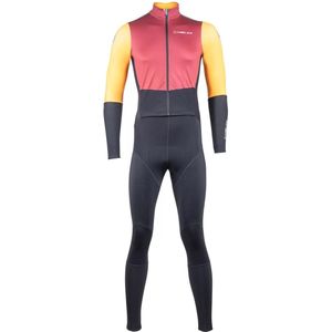 Nalini - Heren - Fietspak - Fietsbroek en Fietsshirt samen - Winter - HP ERGO XWARM SUIT - RED WINE/ORANGE/BLACK - M