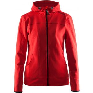 Craft Leisure Full Zip Hood W 1901693 - Bright Red/Black/Grey Melange - M