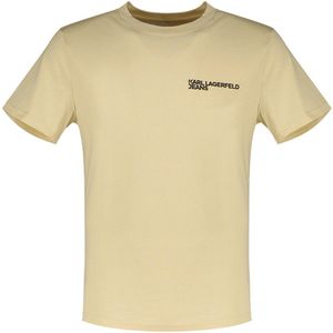 Karl Lagerfeld Slim T-shirt Met Korte Mouwen Beige M Man