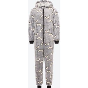 onesie vleermuis - mt 122/128 - kind - met capuchon - glow in the dark