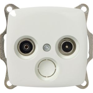 Karwei Aurora Coax wandcontactdoos - Inbouw - Wit