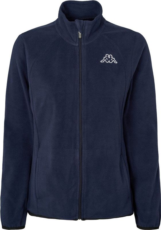 Kappa - Fleece Jas - Marine/Wit - Normale Pasvorm - Lange Mouw